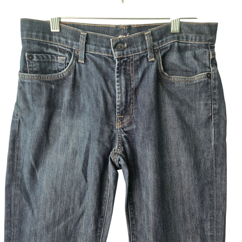 7 For All Mankind Men's Straight Leg Dark Wash Jeans Size 32 Made USA